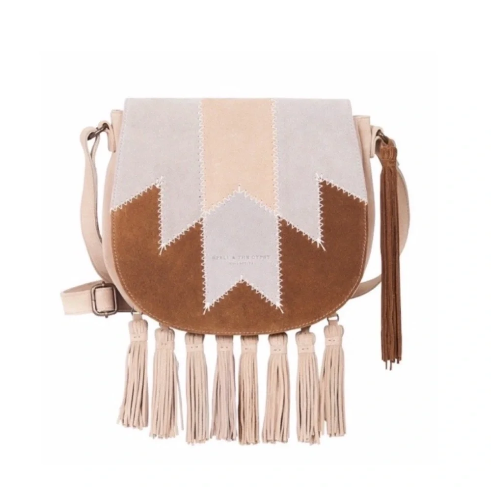 Spell & The Gypsy Collective Zephyr Patchwork Saddle Bag. - Picture 2 of 16